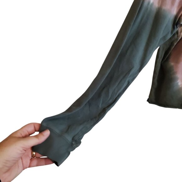 Daydreamer Tie Dye Cropped Hippie Festival Tee Shirt in Dusty Rose Small - Picture 7 of 16